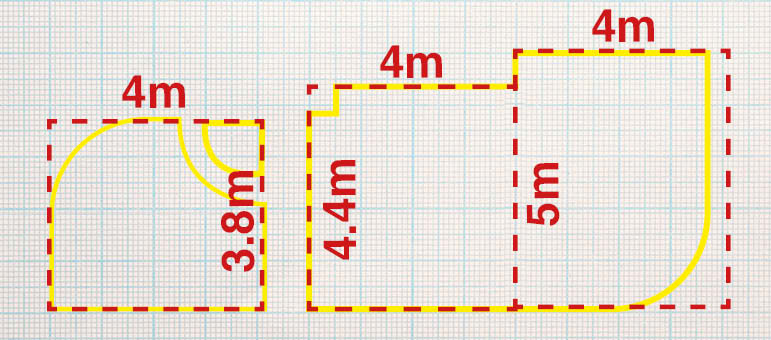 garden outline with rectangles