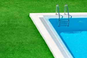 artificial grass around swimming pools