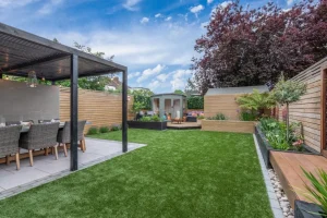 artificial grass for dining area