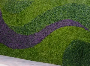 fake grass feature wall
